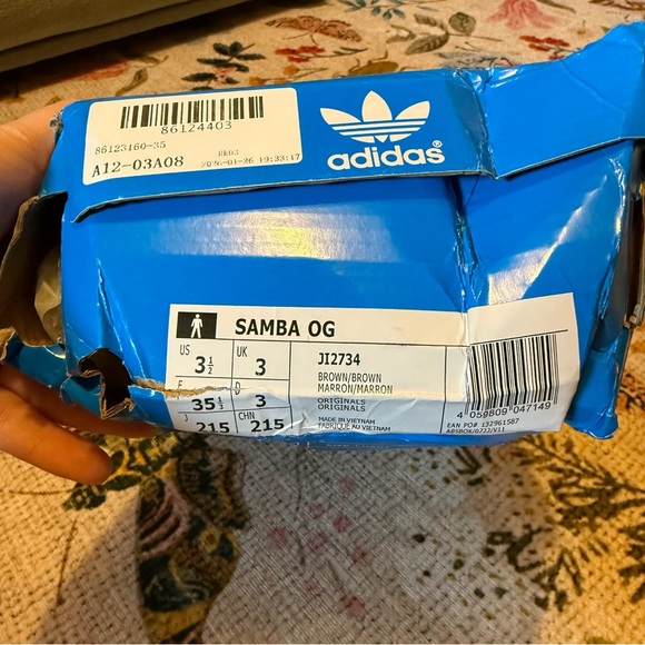 adidas Leopard Print Samba Sneakers with Cream Stripes and Red Accents - Picture 10 of 11